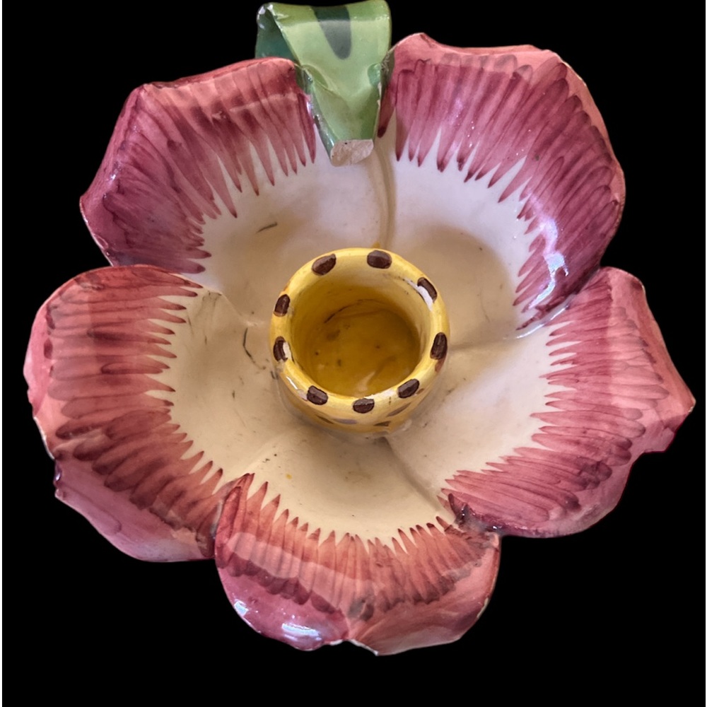 ❤️❤️ This is a vintage hand painted signed and numbered candlestick holder ❤️❤️